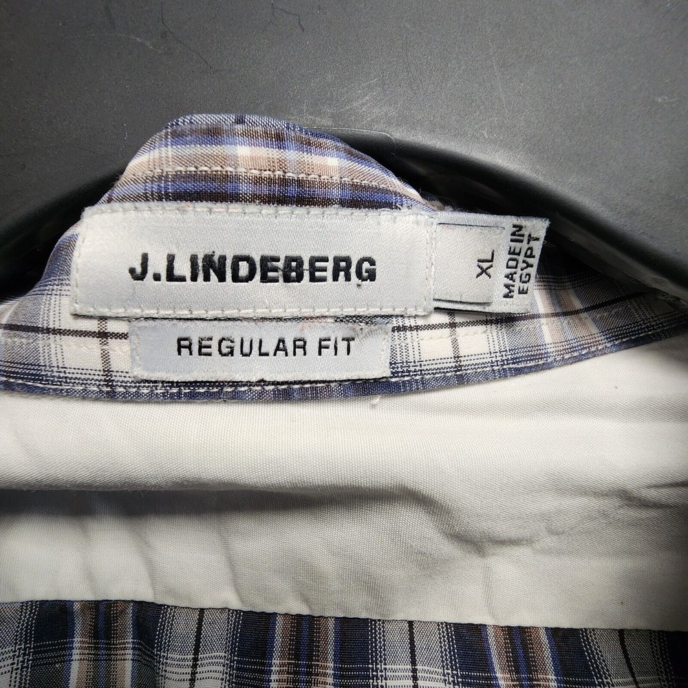 J Lindeberg Ward Shirt Mens XL (Fits Slim) Long Sleeve Clan Check Plaid PLS READ - Picture 5 of 12